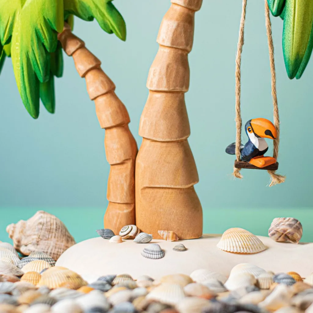 Bumbutoys Case Giocattolo E Ambientazioni | Albero di palma gioco in legno