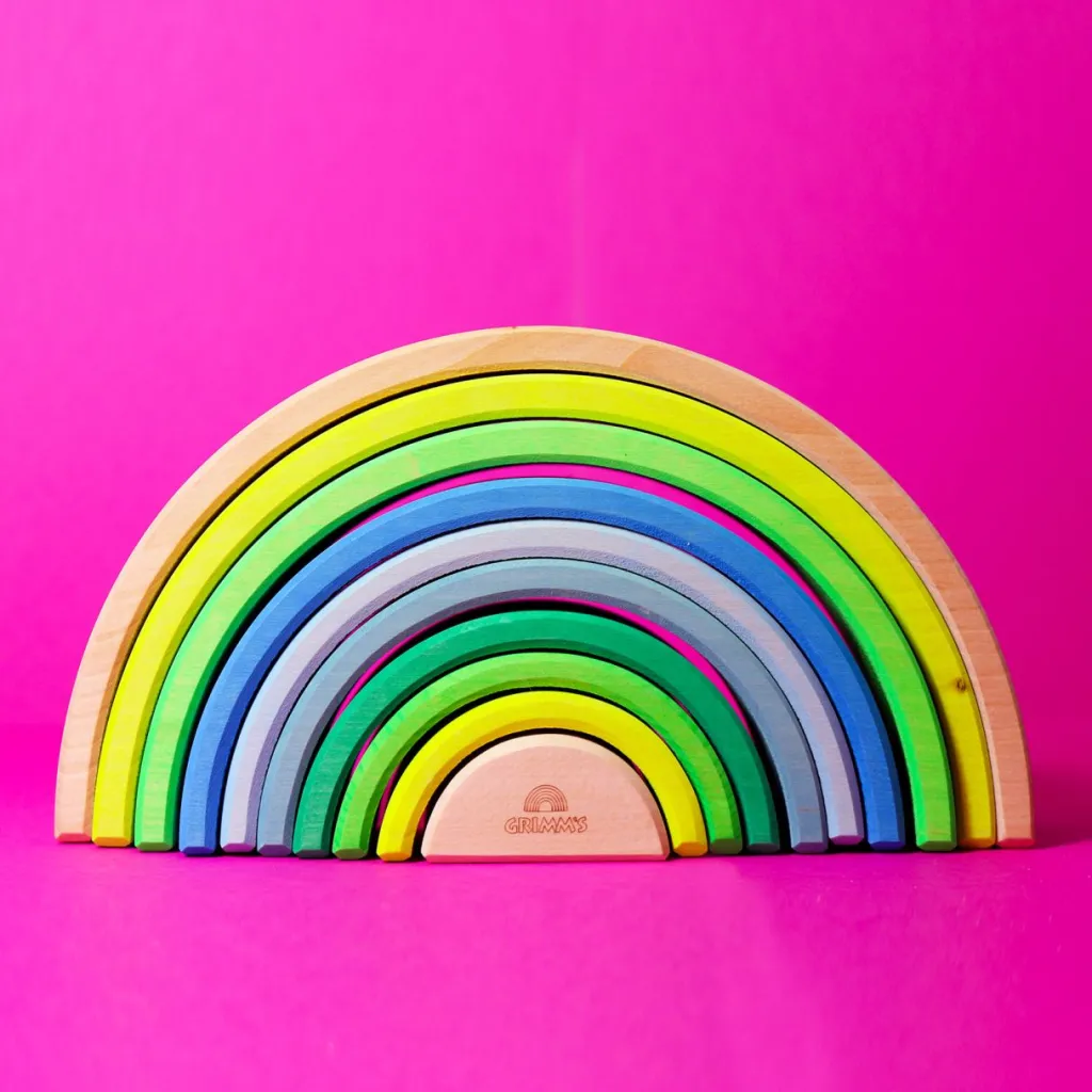 Grimm's Costruzioni In Legno | Arcobaleni Steineriani | Arcobaleno Steineriano 10 Archi Neon× Green
