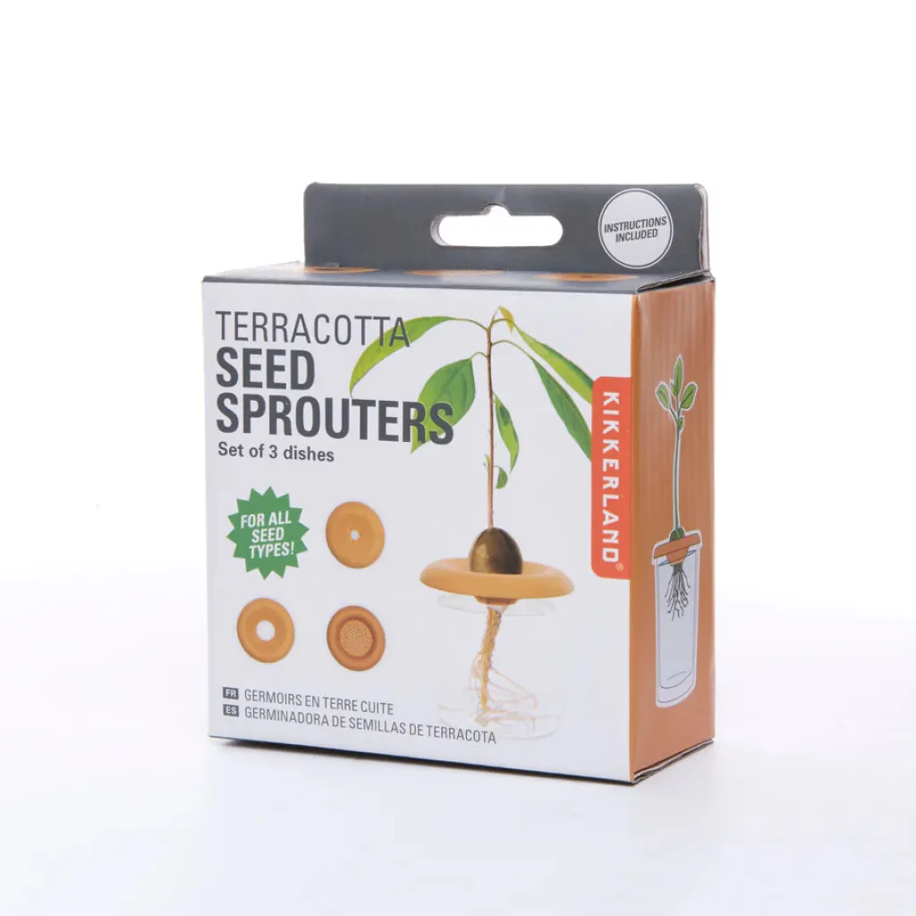 Kikkerland Kit Creativi | Base per Germinazione in Terracotta