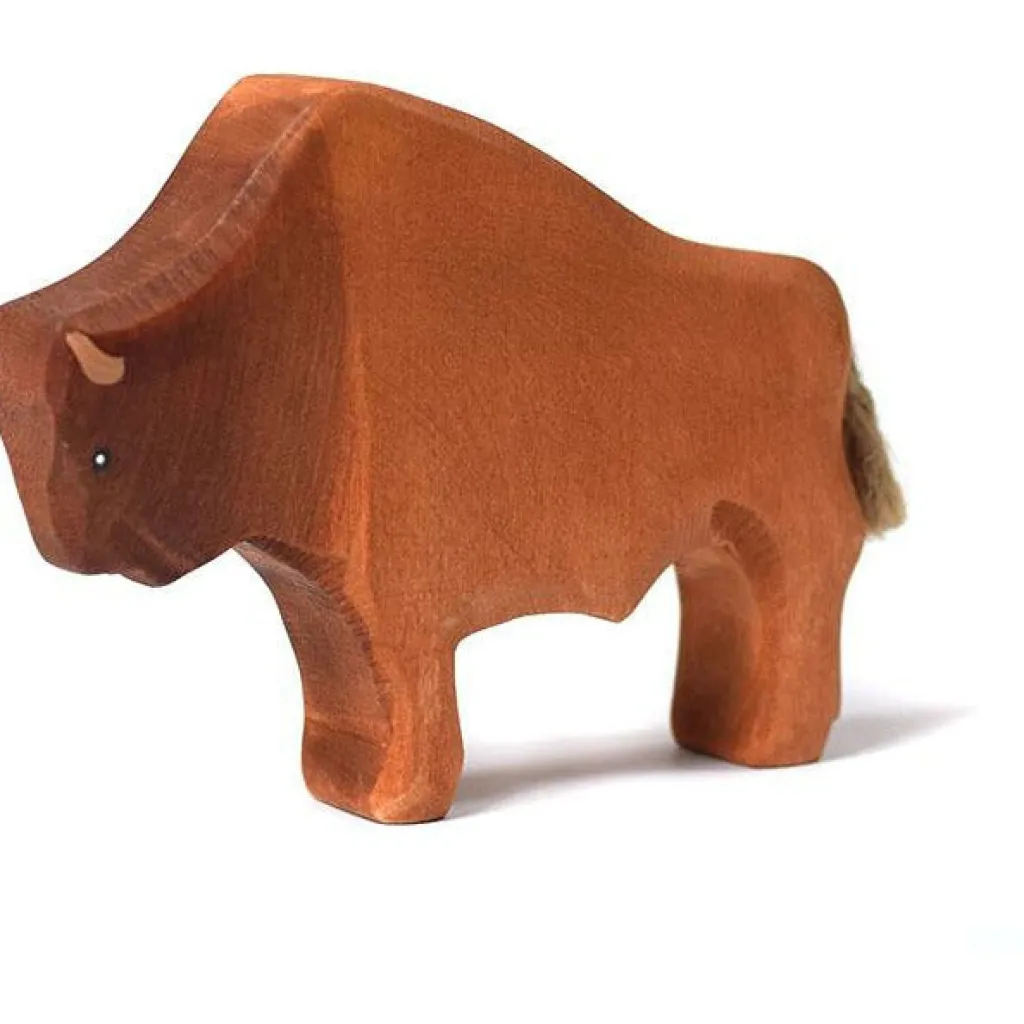 Bumbutoys Animali In Legno | Bisonte Gioco in legno