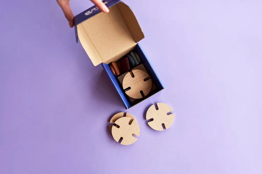 BAVVIC Costruzioni In Legno | Loose Parts | Blocchi Creativi Set Mini - 16 Pezzi -