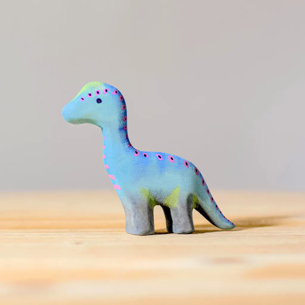 Bumbutoys Dinosauri | Animali In Legno | Brontosauro Dinosauro Cucciolo Gioco in legno