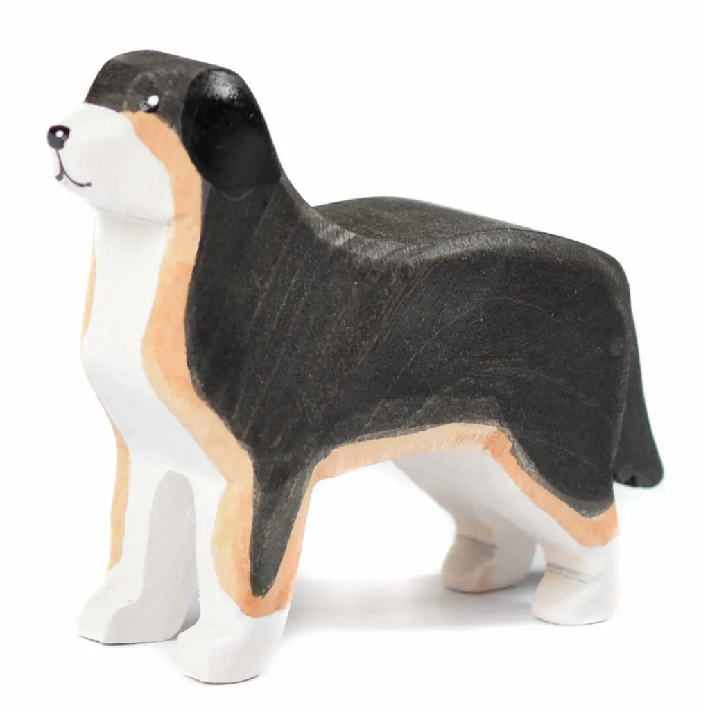 Bumbutoys Animali In Legno | Cane pastore bernese Gioco in legno