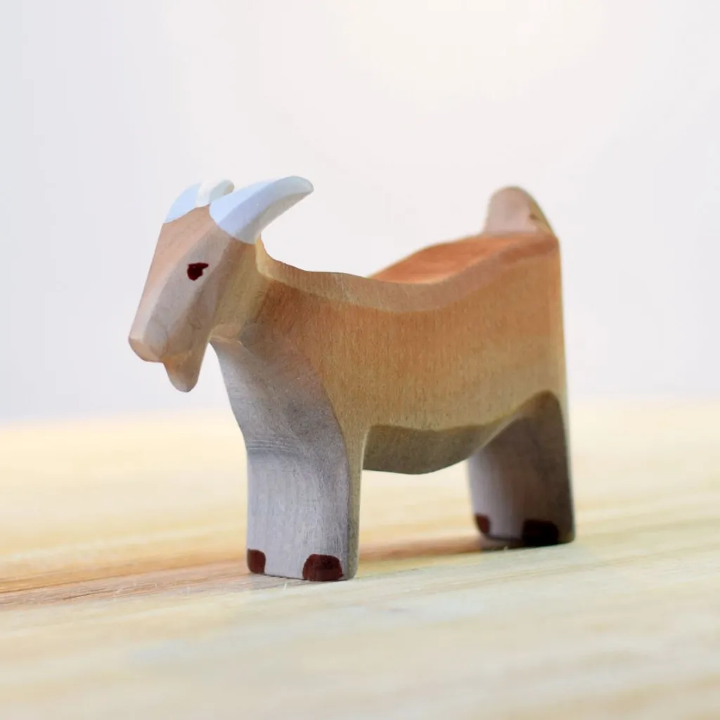Bumbutoys Animali In Legno | Capra Gioco in legno