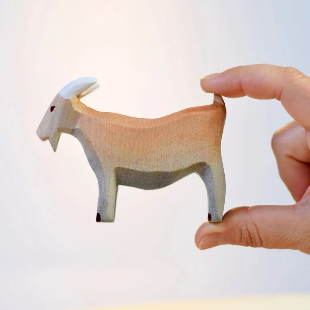 Bumbutoys Animali In Legno | Capra Gioco in legno