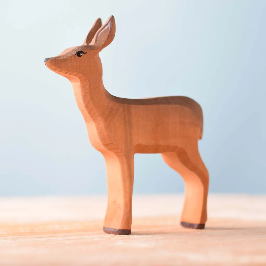 Bumbutoys Autunno | Animali In Legno | Cerva Gioco in legno