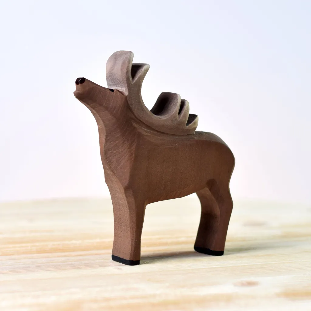 Bumbutoys Autunno | Animali In Legno | Cervo Gioco in legno