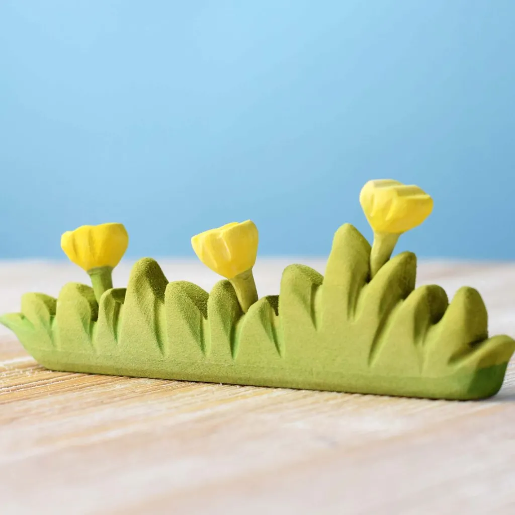 Bumbutoys Pasqua | Primavera | Cespuglio di fiori gialli in legno