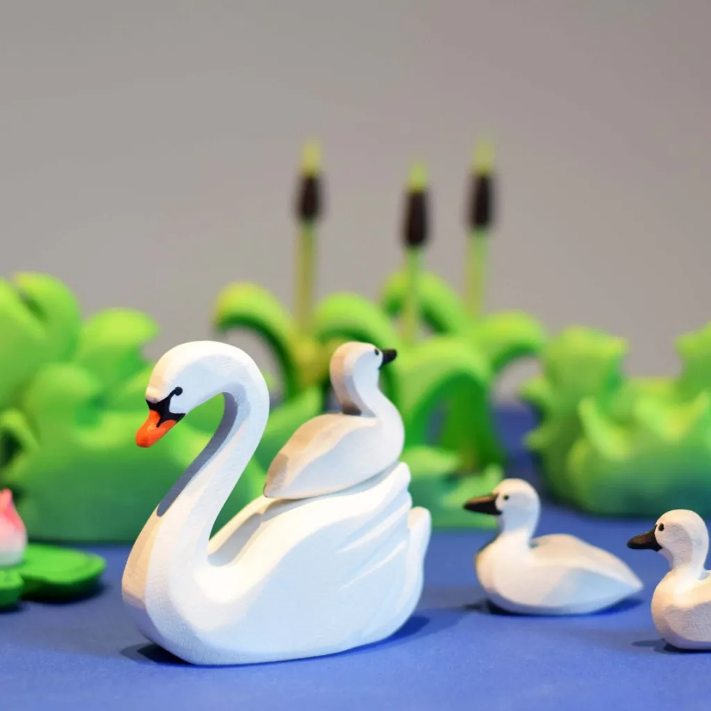 Bumbutoys Animali In Legno | Cigno Gioco in legno
