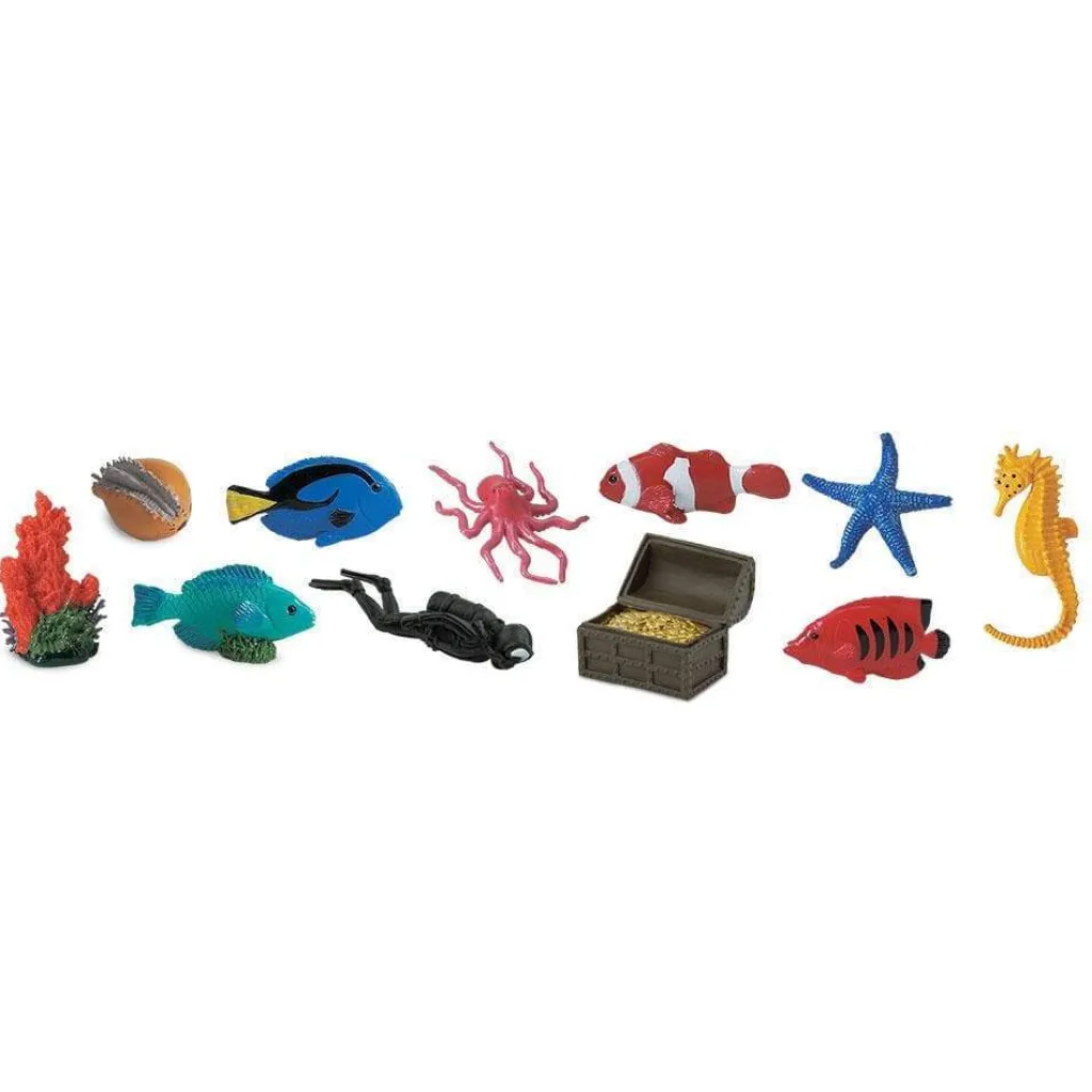 Safari LTD Animali In Plastica | Confezione Tubo Barriera Corallina