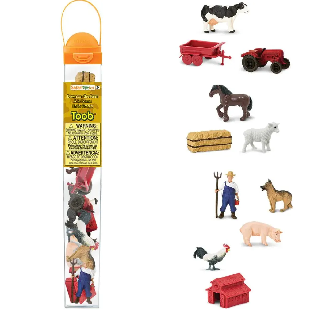 Safari LTD Animali In Plastica | Confezione Tubo Fattoria