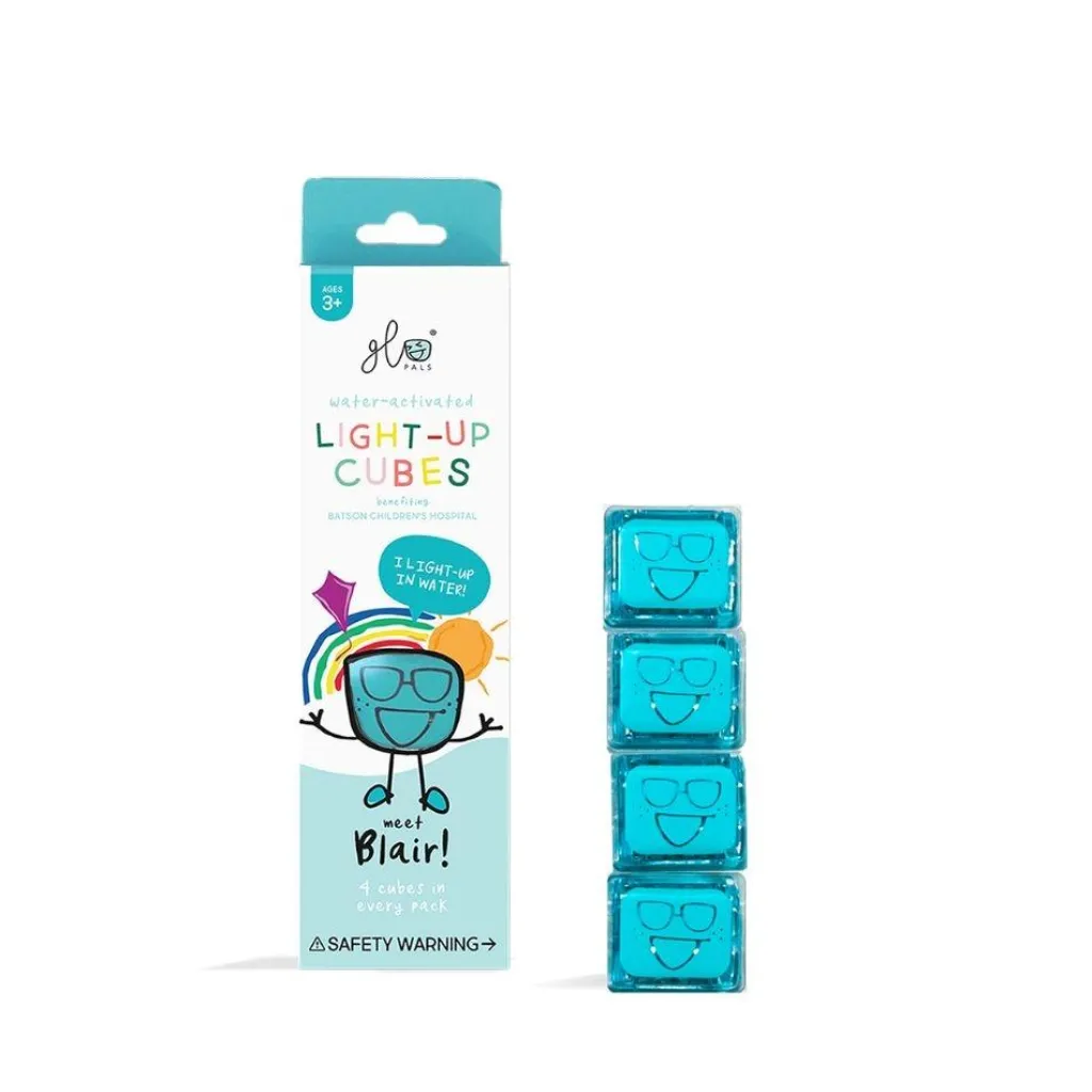Glo Pals Pannelli Luminosi | Accessori | Cubi luminosi - Blair Azzurro - Set da 4