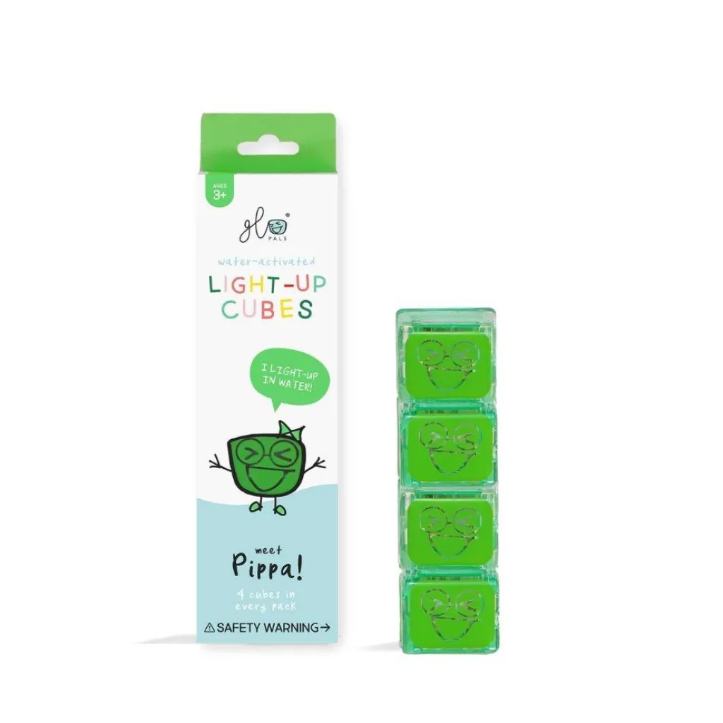 Glo Pals Pannelli Luminosi | Accessori | Cubi luminosi - Pippa Verde - Set da 4