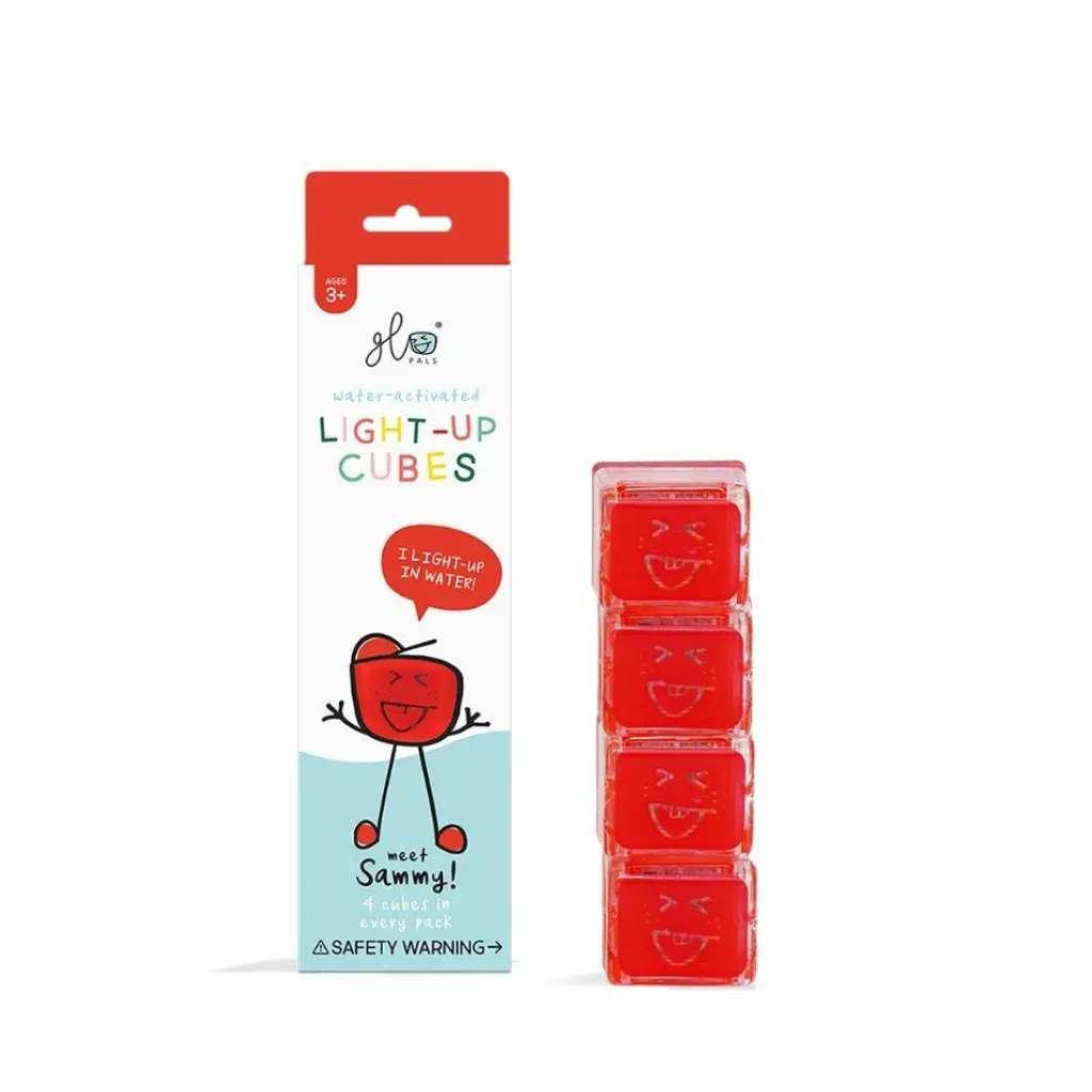 Glo Pals Pannelli Luminosi | Accessori | Cubi luminosi - Sammy Rosso - Set da 4