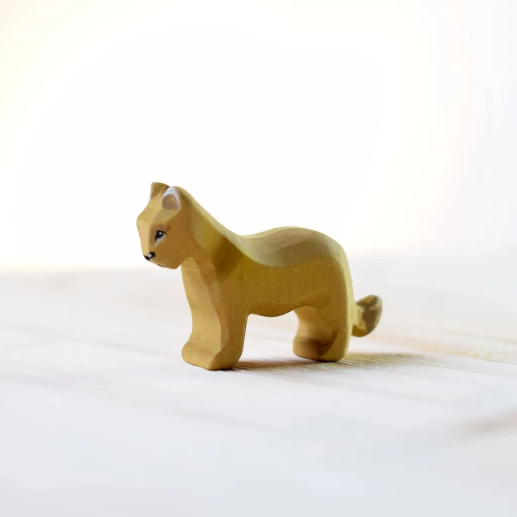 Bumbutoys Animali In Legno | Cucciolo di leone Gioco in legno