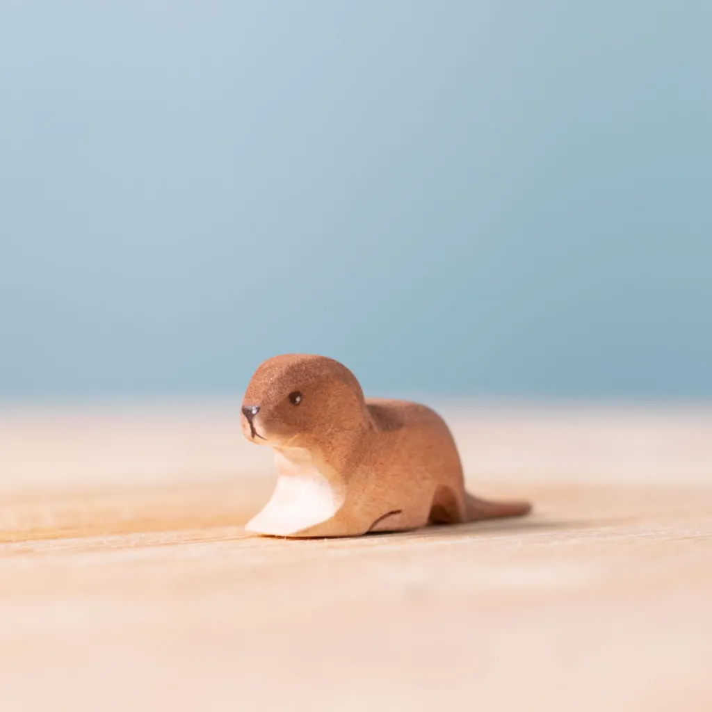 Bumbutoys Autunno | Animali In Legno | Cucciolo di Lontra Gioco in legno