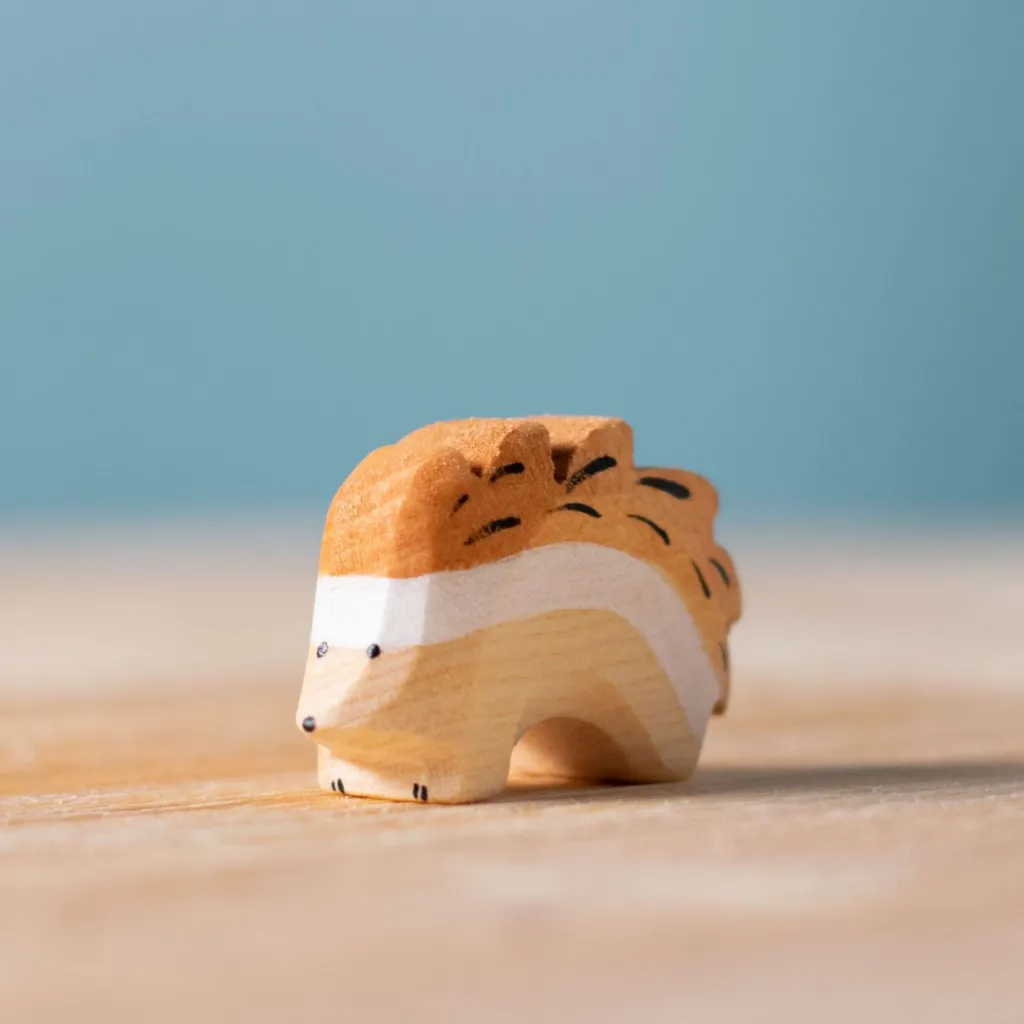 Bumbutoys Animali In Legno | Cucciolo di riccio Gioco in legno