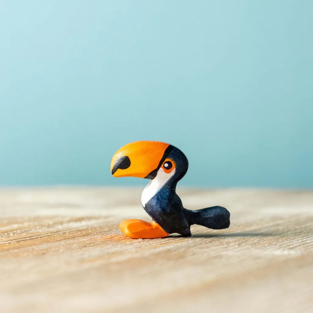 Bumbutoys Estate | Animali In Legno | Cucciolo di Tucano in legno