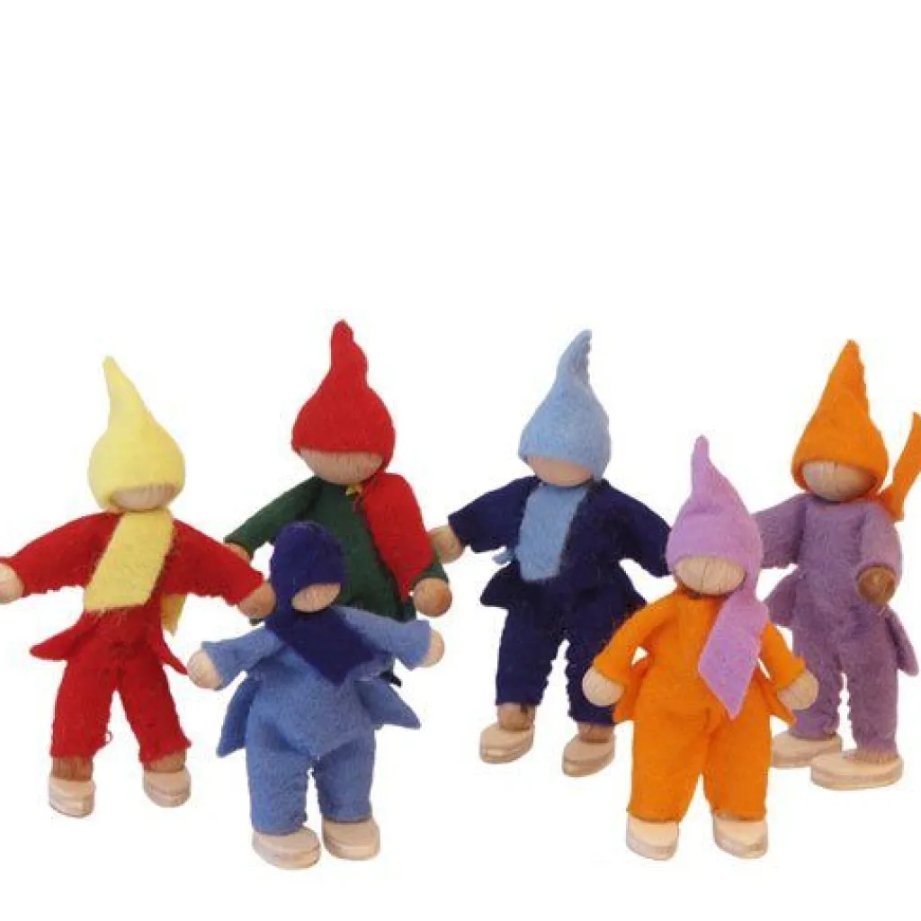 Magic Wood Pegdolls E Personaggi | Famiglia di Elfi in Feltro - Vegan Friendly -