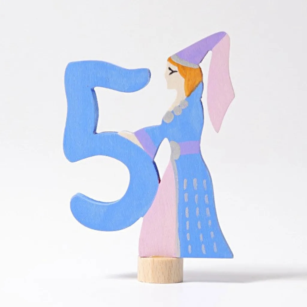 Grimm's Celebrations Figurine Decorative | Figurina Fatata in legno, numero 5 Dama- Grimm's