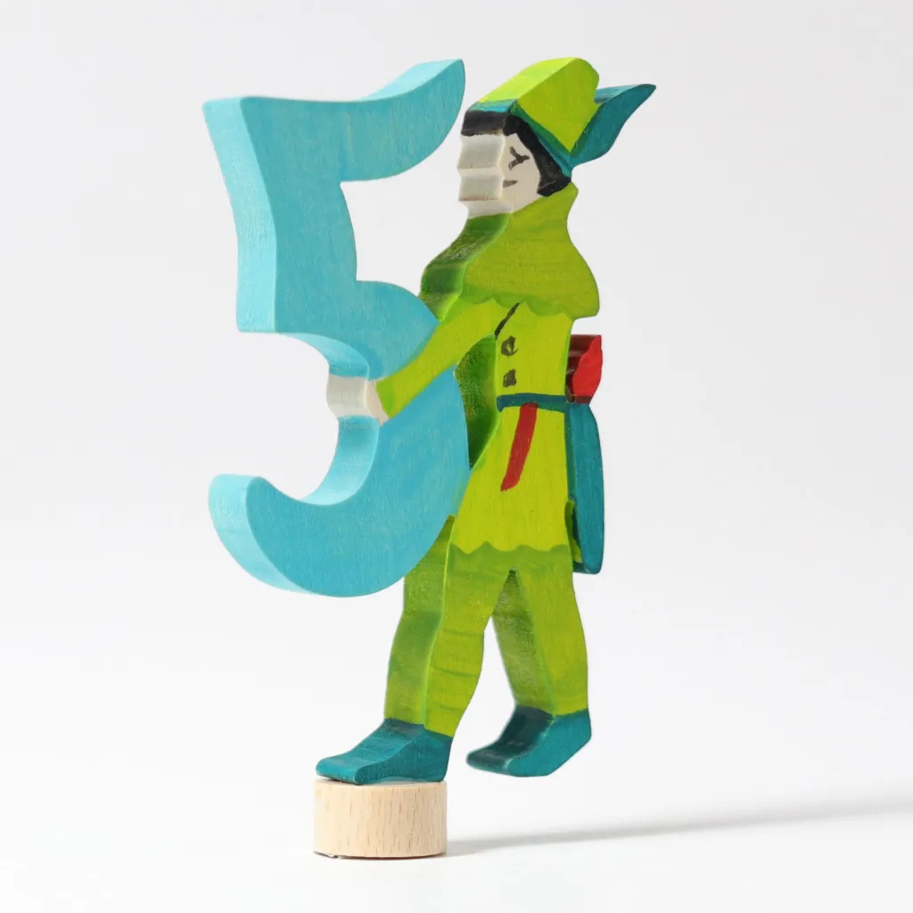 Grimm's Celebrations Figurine Decorative | Figurina Fatata in legno, numero 5 Robin Hood- Grimm's