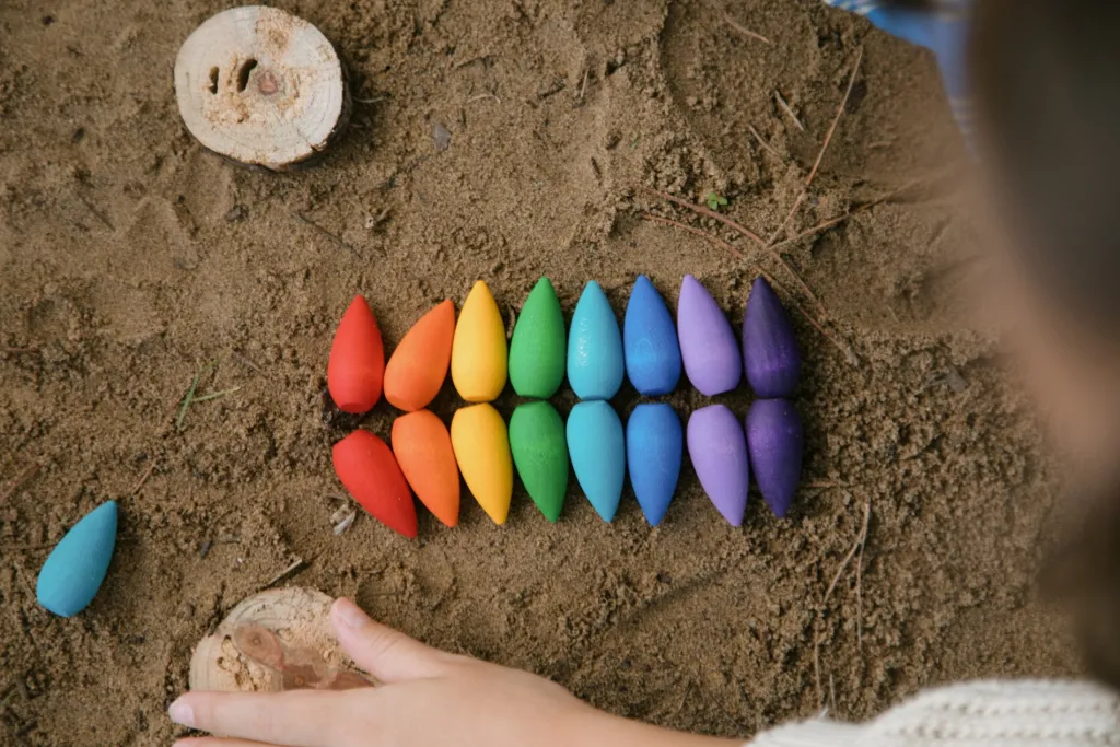 Grapat Mandala Grapat | Loose Parts | Fiocchi di neve arcobaleno Mandala