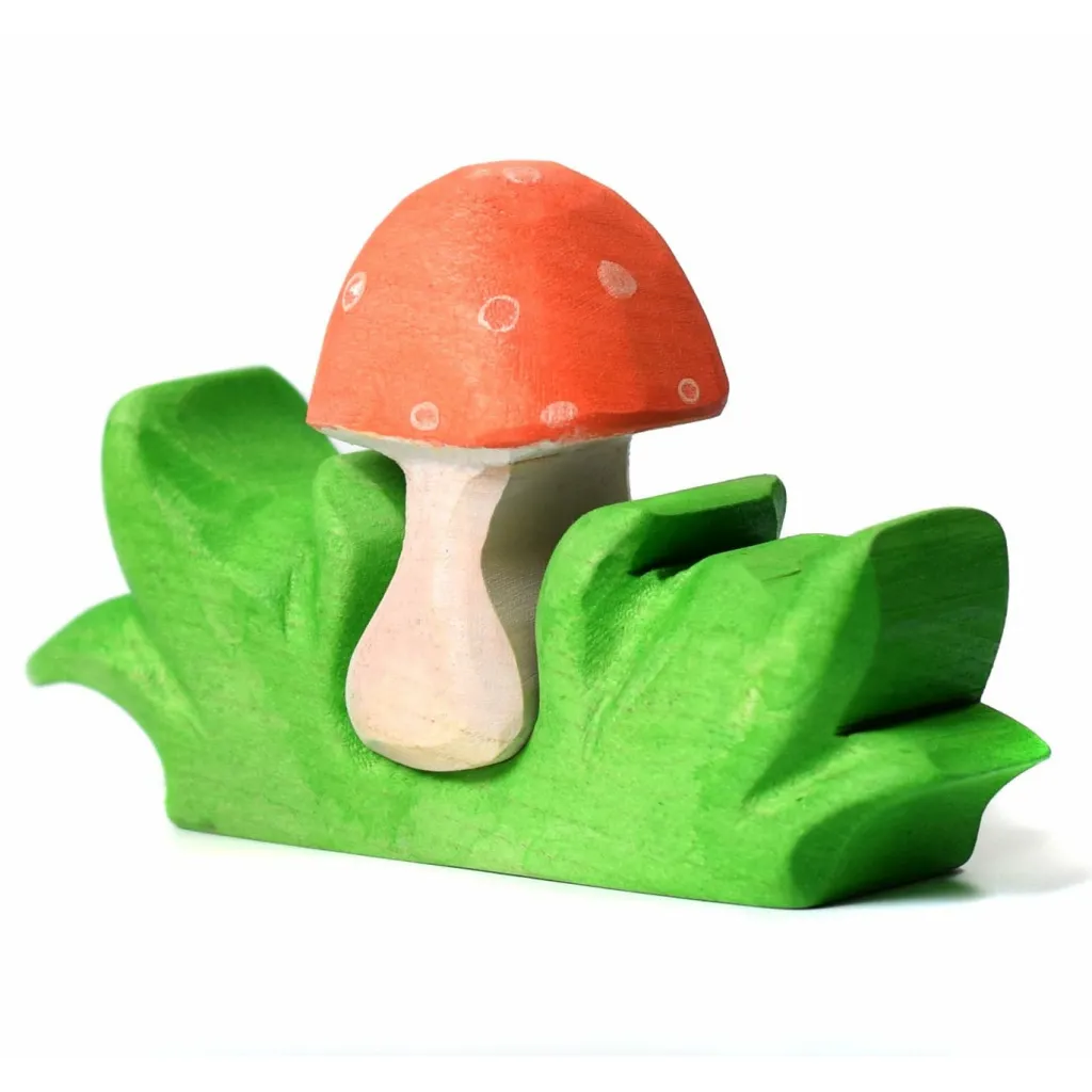 Bumbutoys Case Giocattolo E Ambientazioni | Fungo con cespuglio in legno