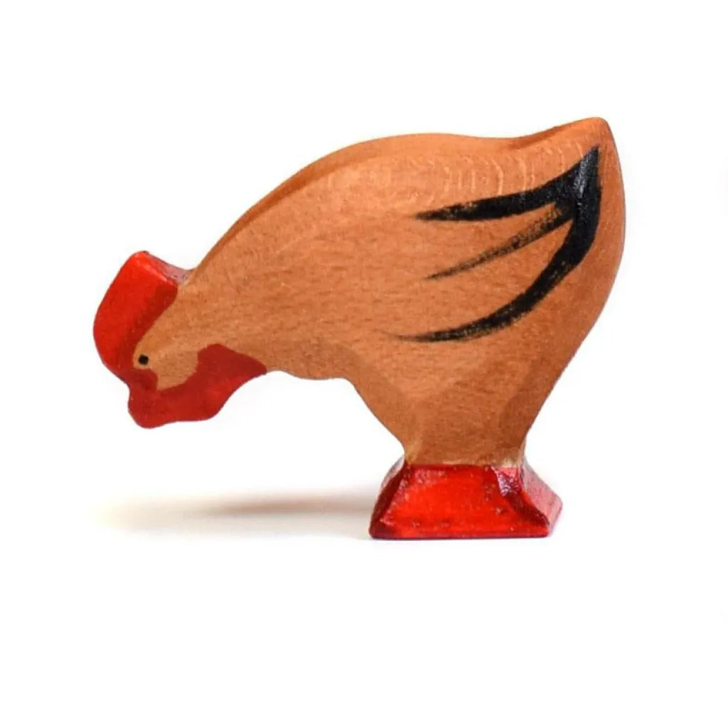 Bumbutoys Pasqua | Primavera | Gallina marrone in legno