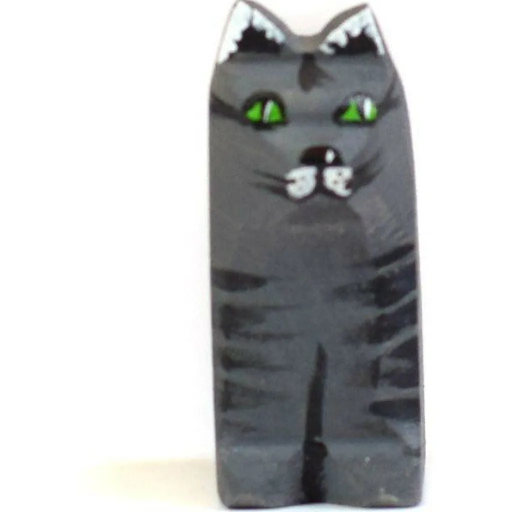 Bumbutoys Halloween | Animali In Legno | Gatto in legno