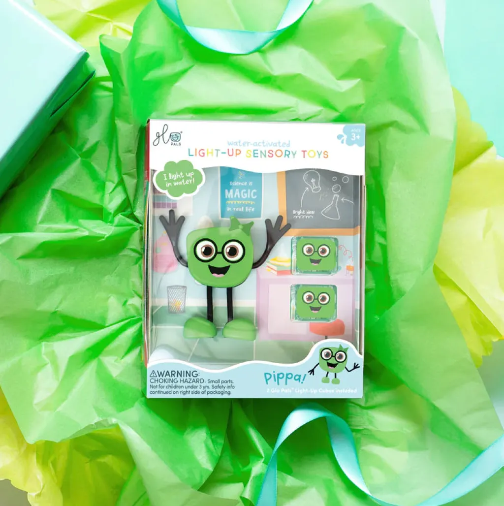Glo Pals Pannelli Luminosi | Accessori | Set Personaggio + 2 cubi Pippa Verde