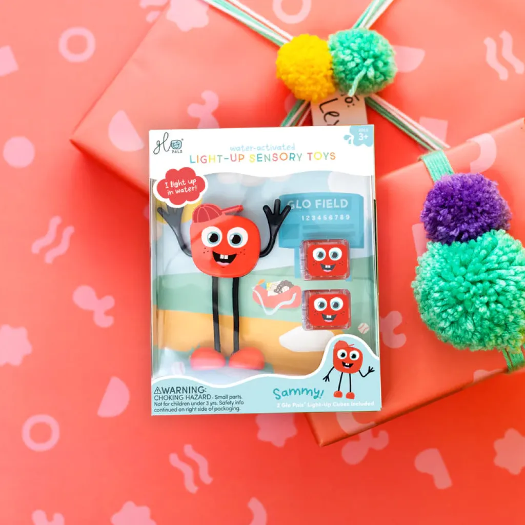Glo Pals Pannelli Luminosi | Accessori | Set Personaggio + 2 cubi Sammy Rosso