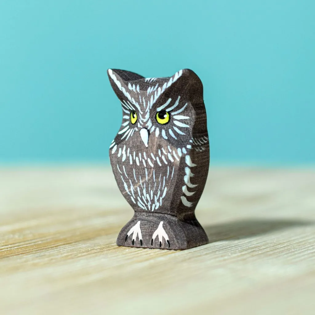 Bumbutoys Animali In Legno | Gufo in legno