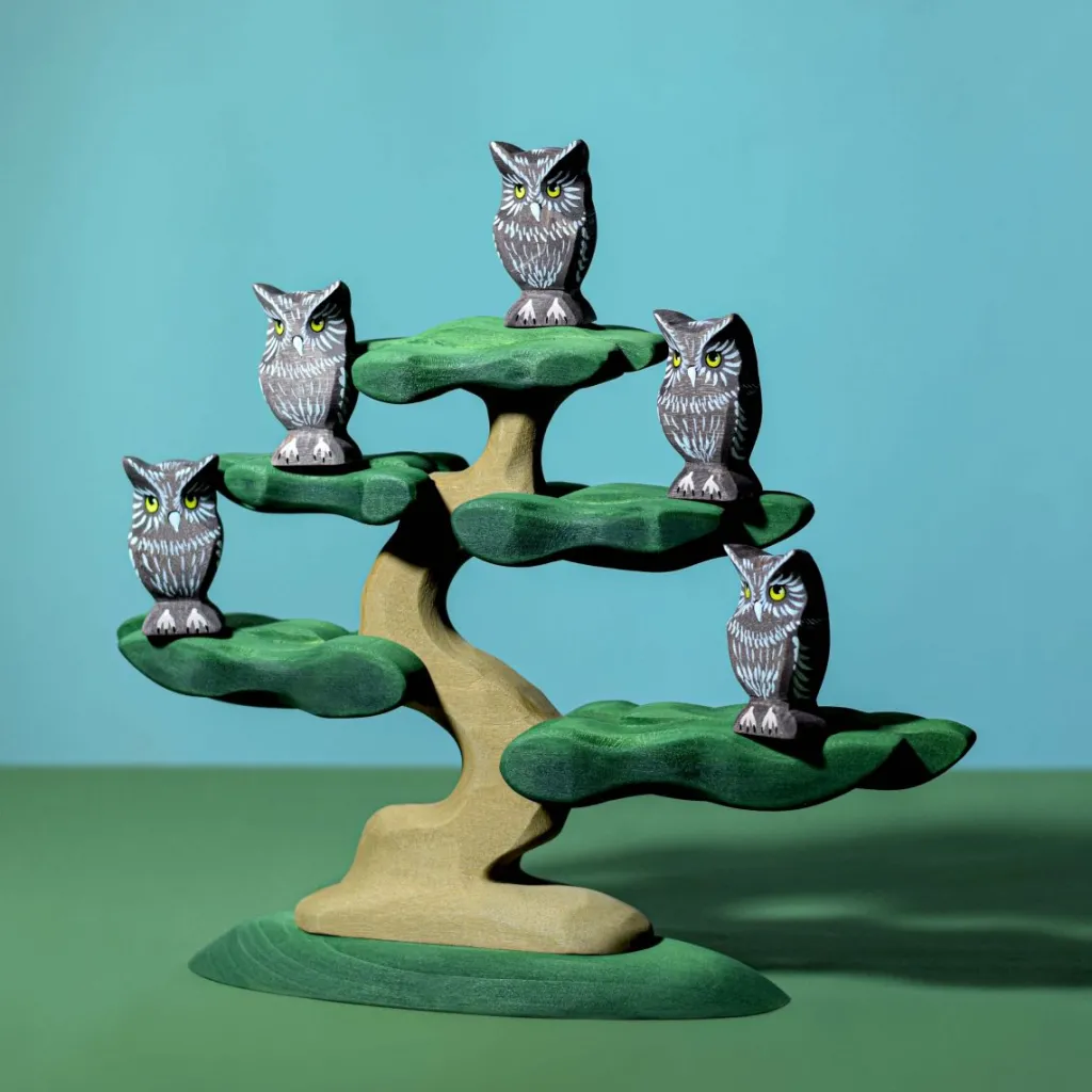Bumbutoys Animali In Legno | Gufo in legno