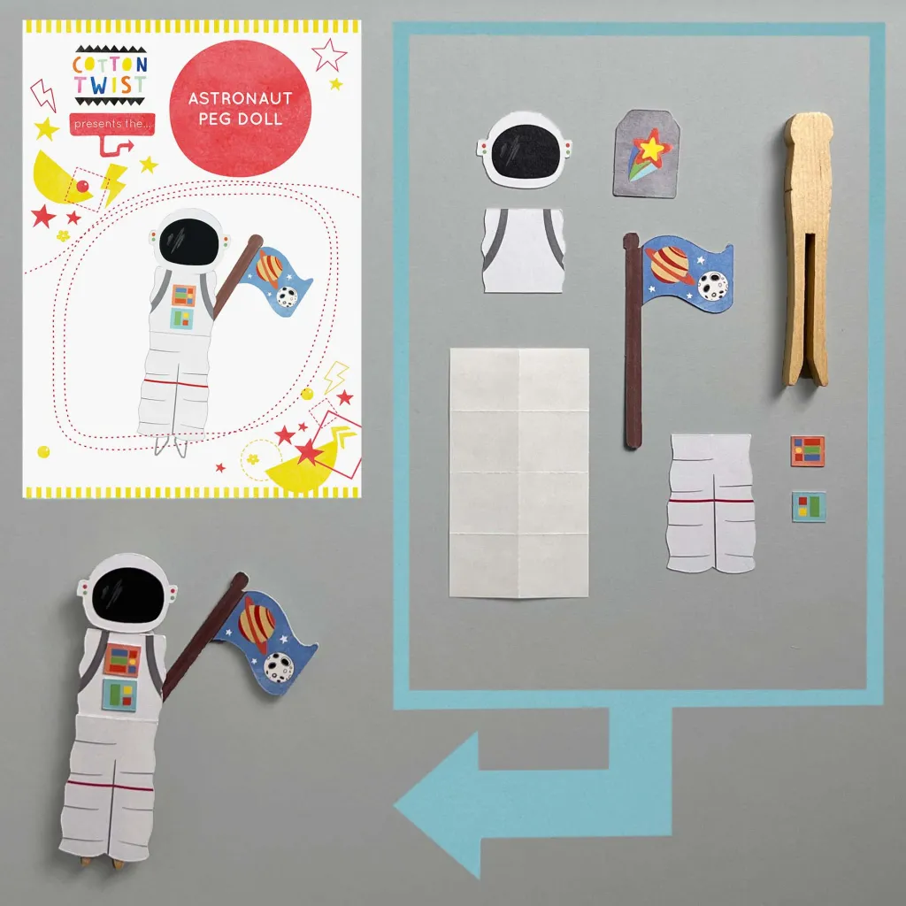Cotton Twist Spazio | Kit Creativi | Kit Crea la tua Bambola Pegdoll  Astronauta