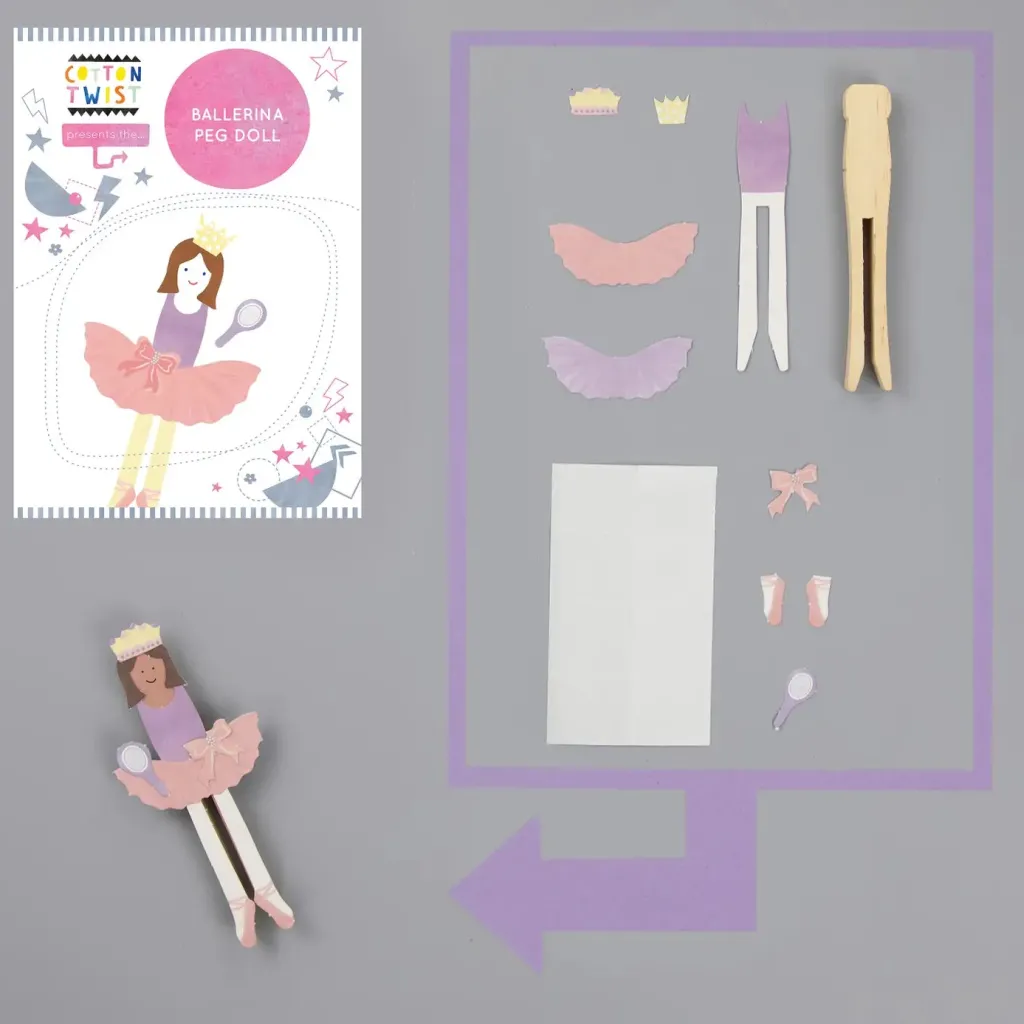 Cotton Twist Kit Creativi | Kit Crea la tua Bambola Pegdoll  Ballerina