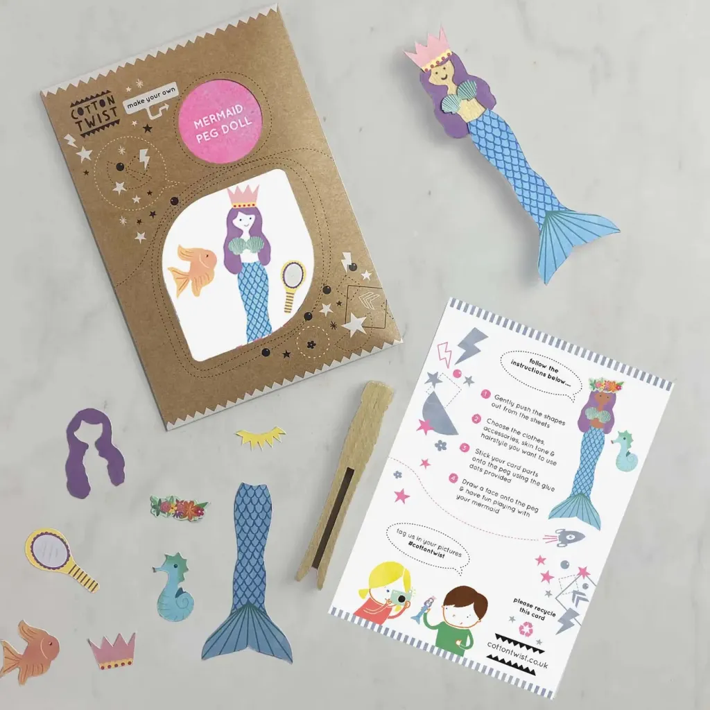 Cotton Twist Estate | Kit Creativi | Kit Crea la tua Bambola Pegdoll Sirena
