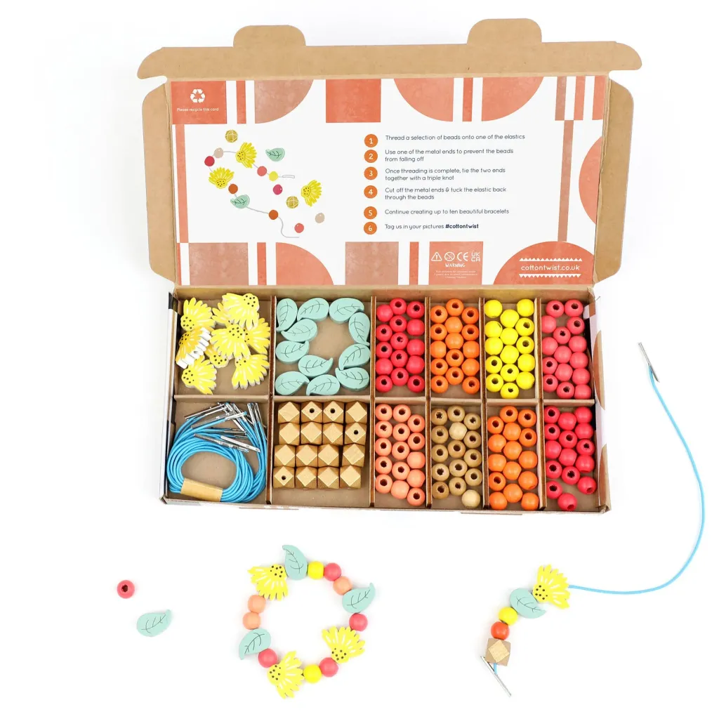 Cotton Twist Kit Creativi | Motricità Grossolana | Kit per Creare Braccialetti - Festival -