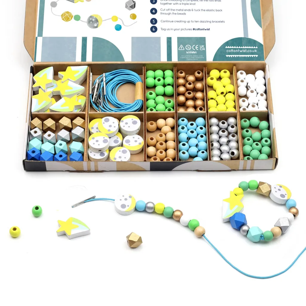 Cotton Twist Kit Creativi | Motricità Grossolana | Kit per Creare Braccialetti - Outer Space -