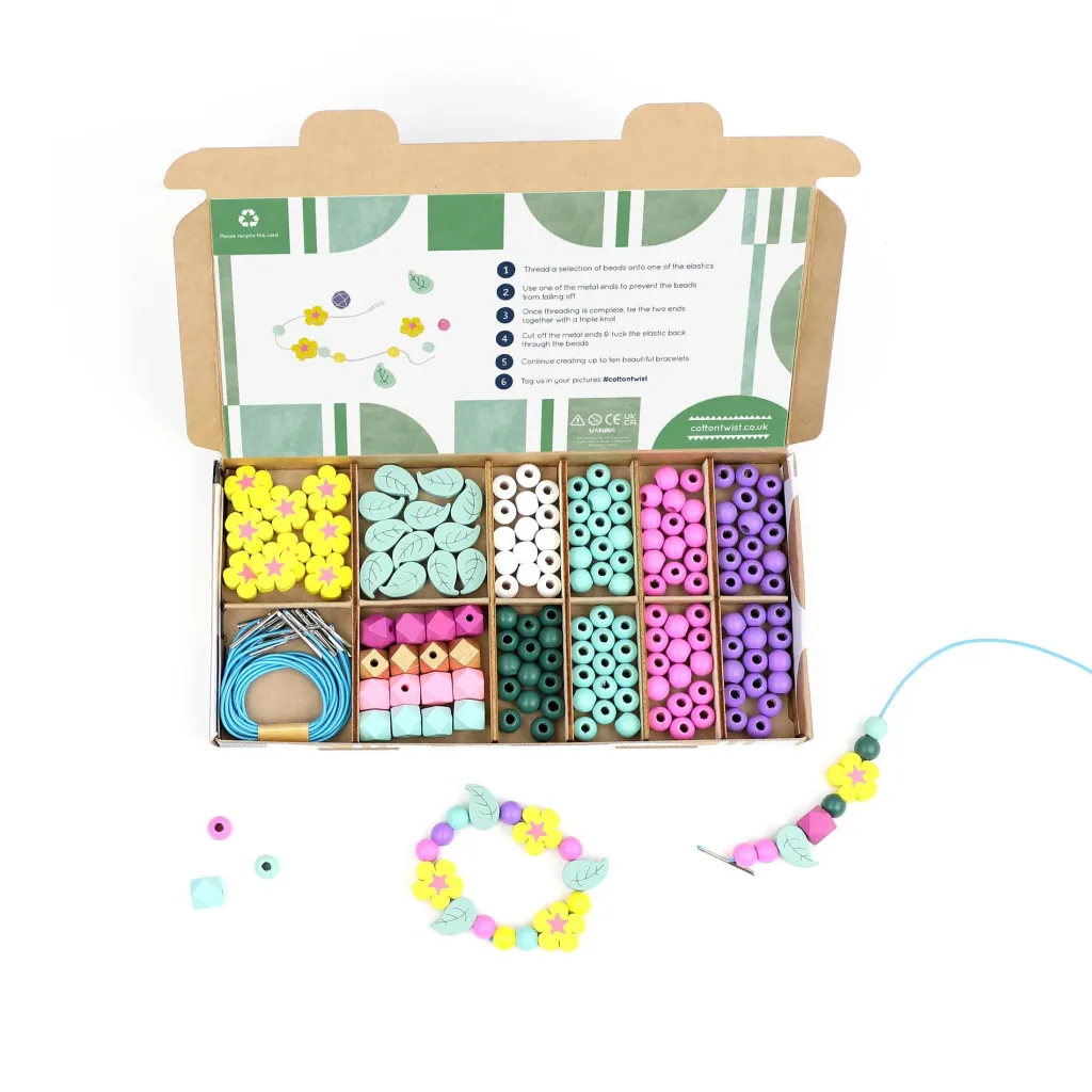 Cotton Twist Kit Creativi | Motricità Grossolana | Kit per Creare Braccialetti - Woodland -