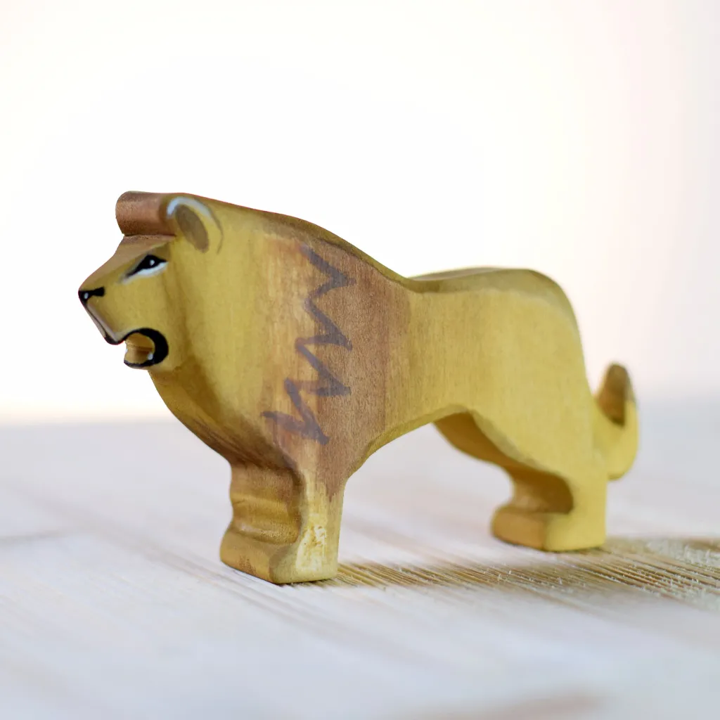 Bumbutoys Animali In Legno | Leone in legno