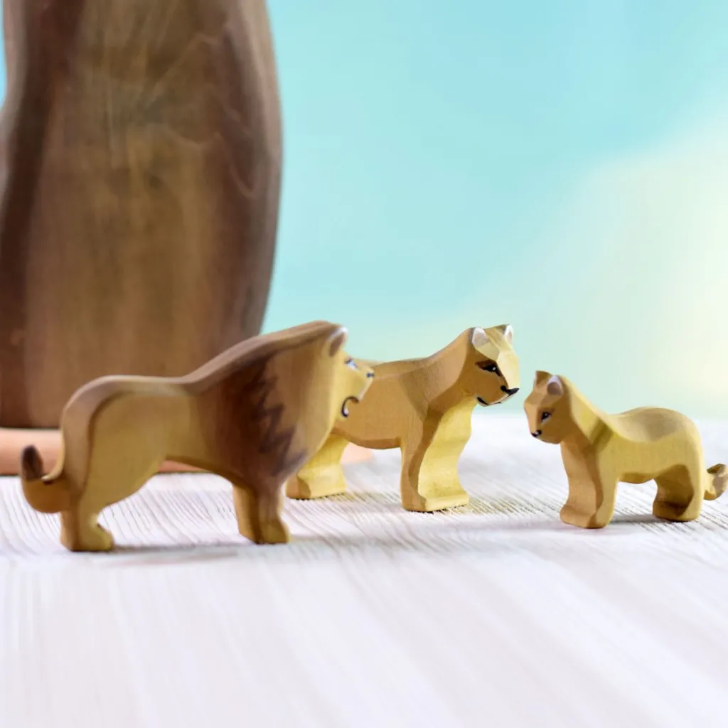 Bumbutoys Animali In Legno | Leone in legno