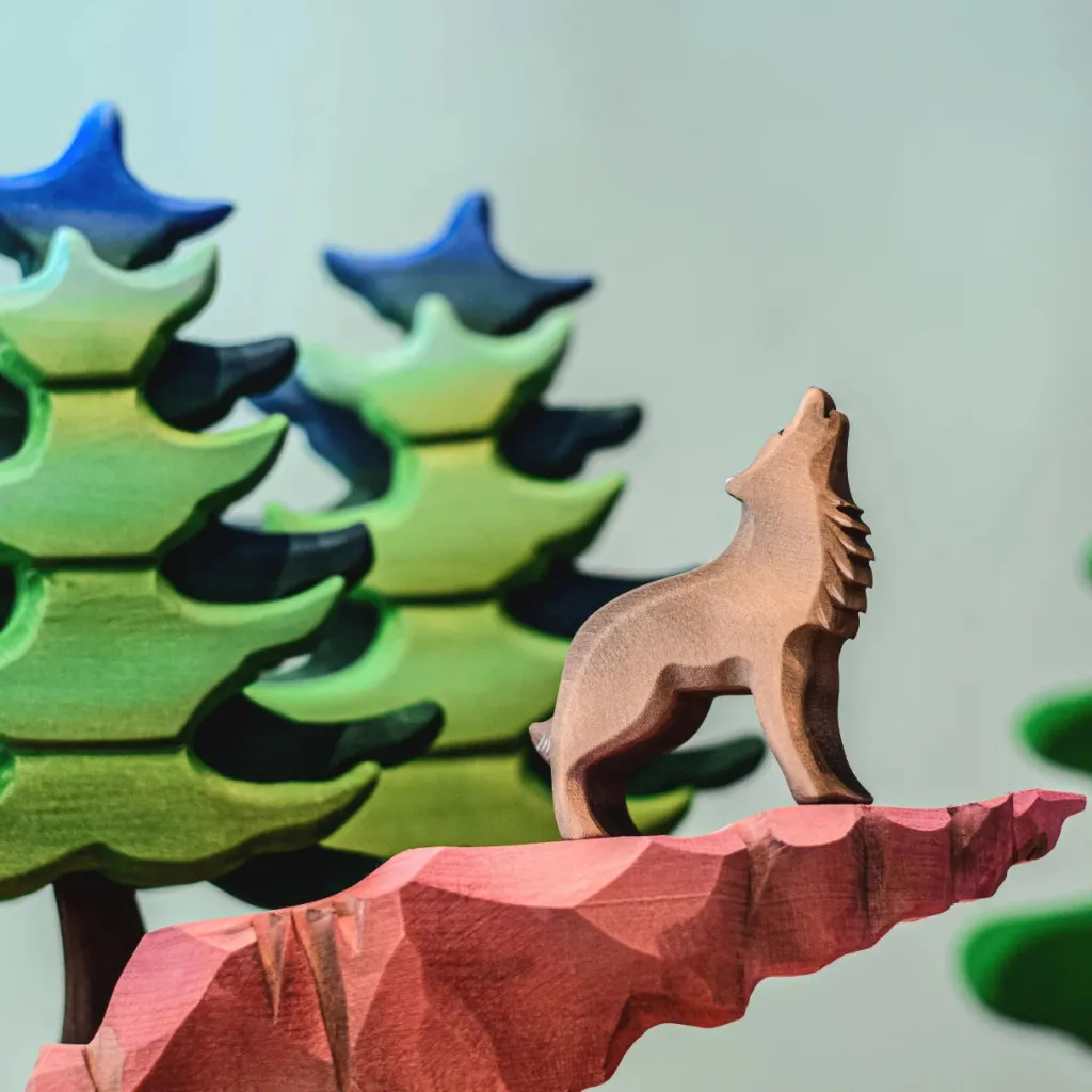 Bumbutoys Animali In Legno | Lupo in legno