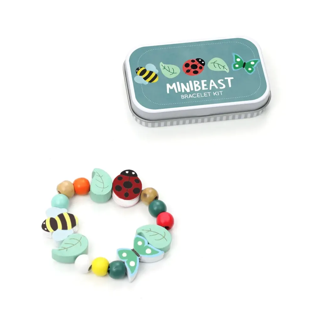 Cotton Twist Insetti | Kit Creativi | Mini Kit per Creare Braccialetti Scatola in Latta - Insetti -