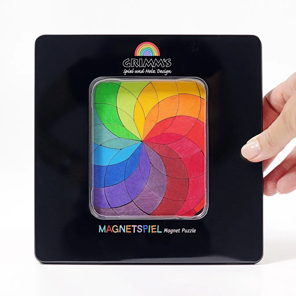 Grimm's Giochi E Puzzle Magnetici | Loose Parts | Mini Puzzle Magnetico Spirale Arcobaleno
