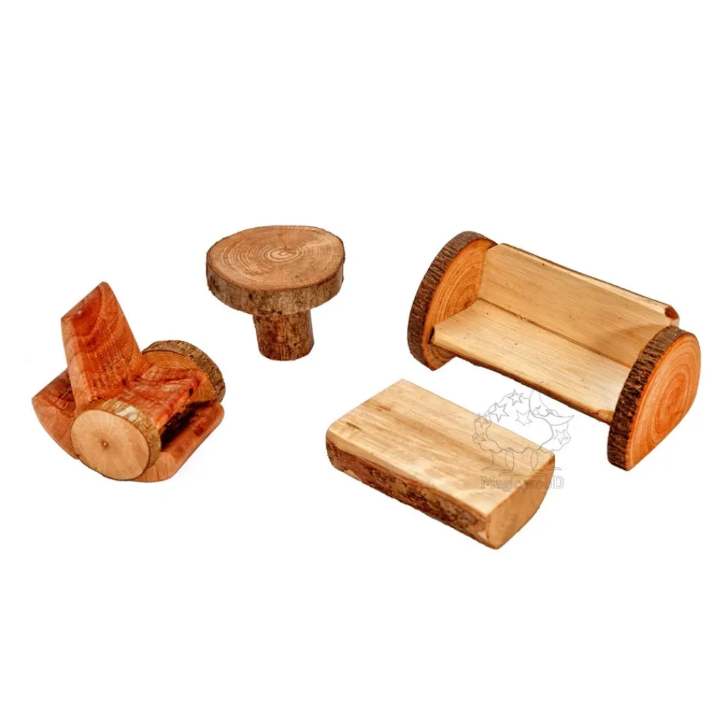 Magic Wood Case Giocattolo E Ambientazioni | Mobili per Casa delle Bambole - Salone -