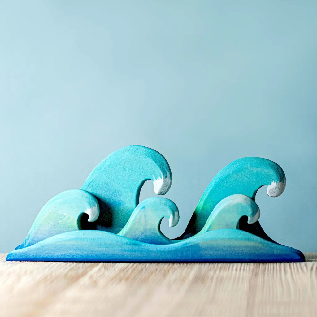 Bumbutoys Case Giocattolo E Ambientazioni | Onde marine in legno