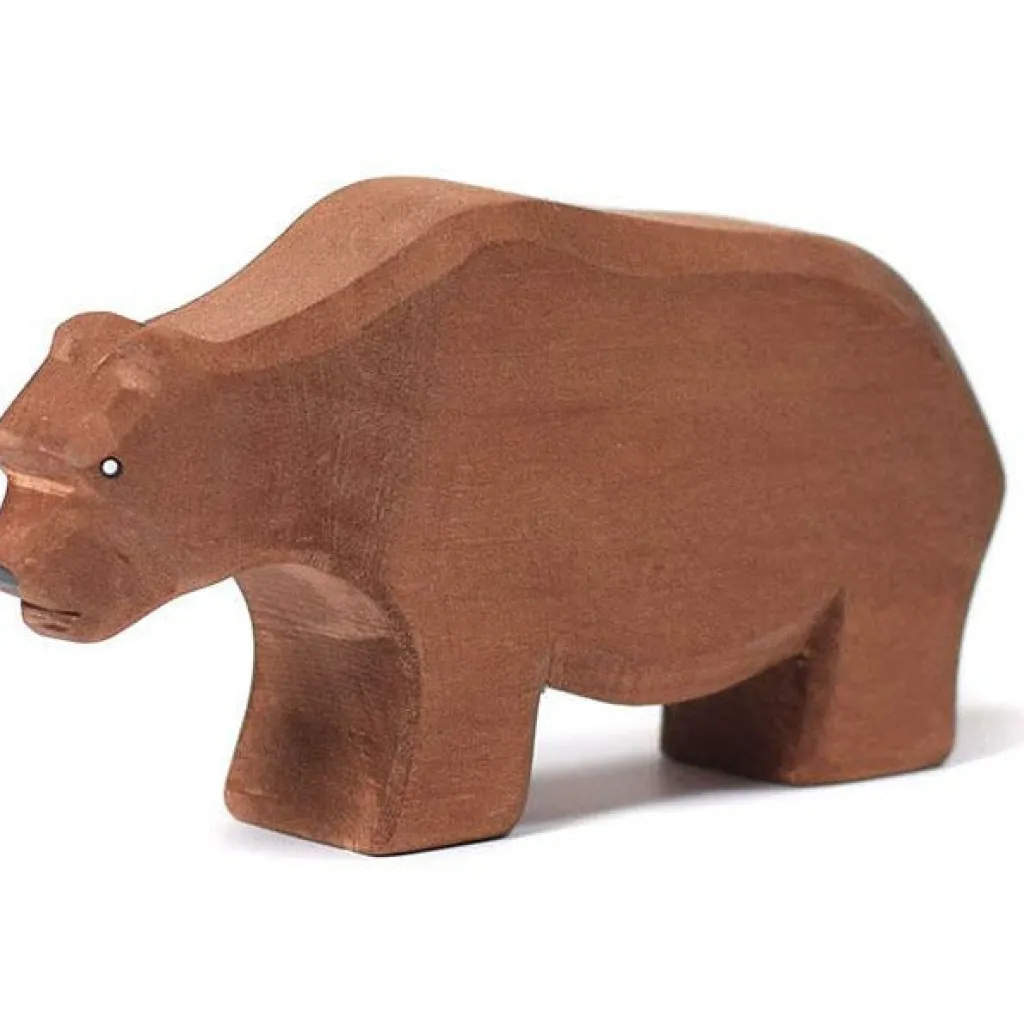 Bumbutoys Animali In Legno | Orso bruno in legno