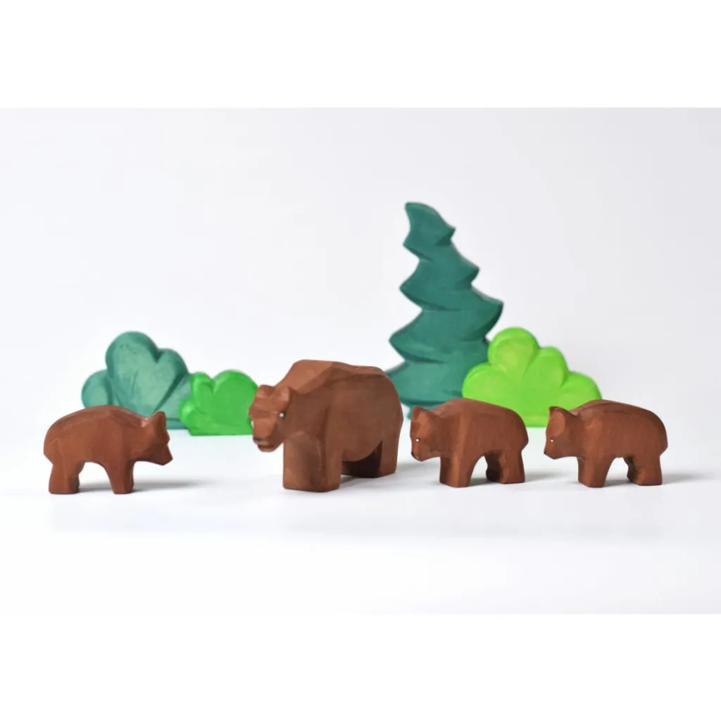 Bumbutoys Animali In Legno | Orso bruno in legno