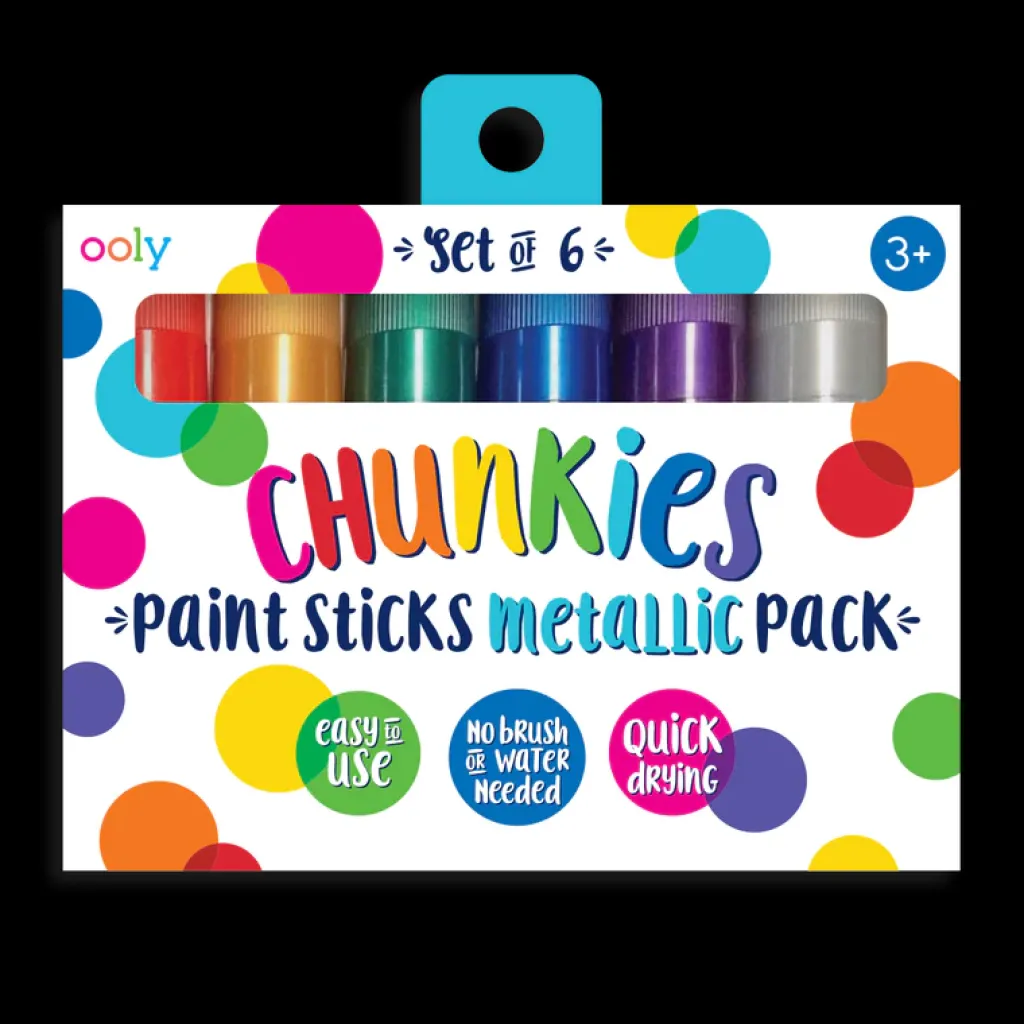 Ooly Disegno E Pittura | Pastelli di Tempera Solida Chunkies Paint Sticks - Metallici-  