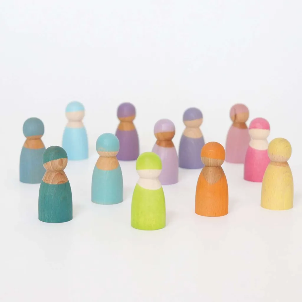 Grimm's Pasqua | Primavera | Peg dolls Amici dell'Arcobaleno Pastello